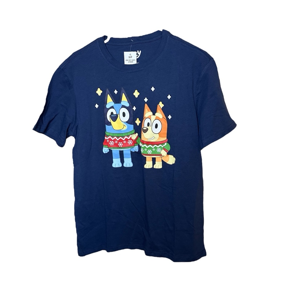Blue Cartoon Graphic Tee - Unbranded Women's Top